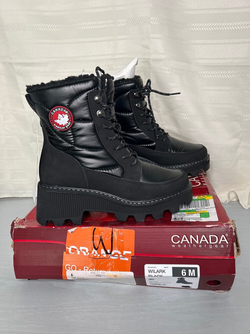 Canada Weather Gear Wilark Boots Black Insulated Womens Size 6M